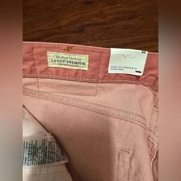 Levi's 551z Jeans Men 32, Adult Casual Pink Outdoors Pocket Button Straight Fit - Picture 5 of 11